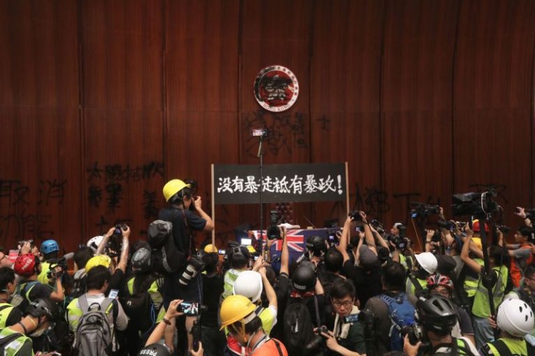 Hong Kong jails 12 people over the storming of the legislature in 2019