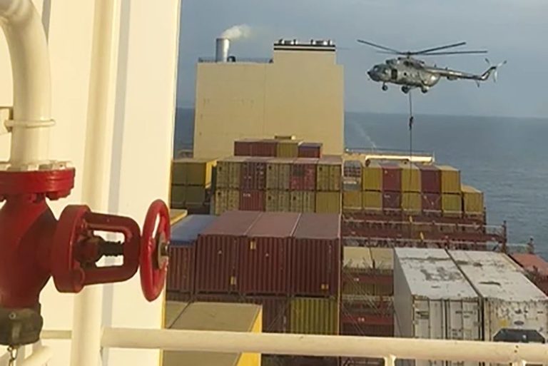 Iranian navy seizes Israel-linked container ship amid escalating tensions in Middle East