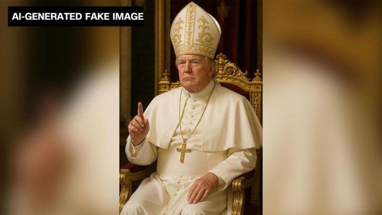 Trump draws criticism with AI image of himself as the pope ahead of the papal conclave