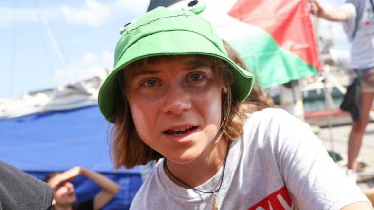 Greta Thunberg slammed for using image of starved Israeli hostage to show Palestinians suffering in Gaza